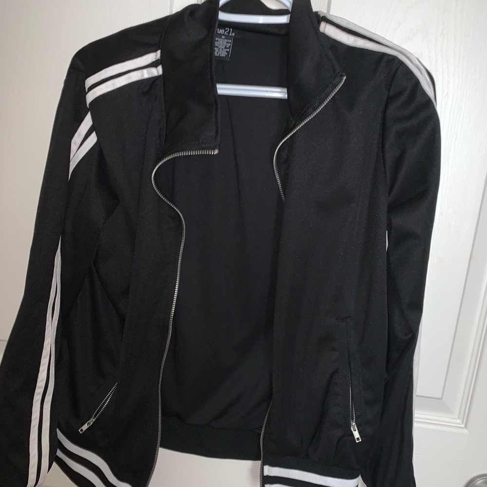 Striped black and white jacket